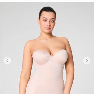 Strapless Cupped Mid-Thigh Bodysuit